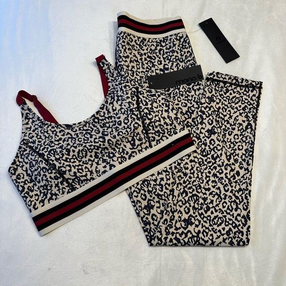 LEOPARD Tummy Control High Waist Leggings & Sports Bra Set - Picture 9 of 10